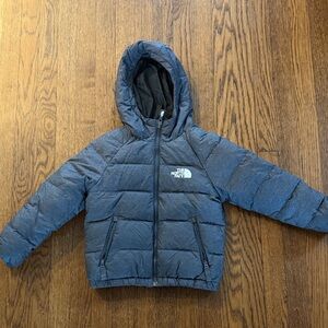 The North Face Charcoal Hooded Puffer Jacket